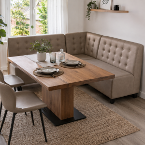 Romantische Eckbank im Landhausstil Kunstleder