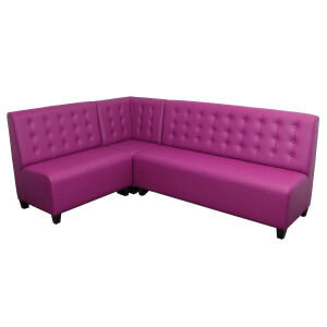Gepolsterte Eckbank im Landhausstil Webstoff 120 cm  160 cm
