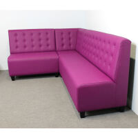 Gepolsterte Eckbank im Landhausstil Webstoff 140 cm  100 cm