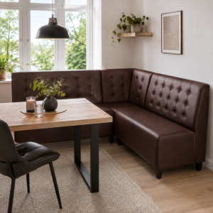 Rustikale Leder Eckbank
