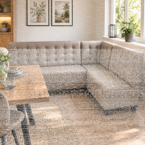 Rustikale Leder Eckbank