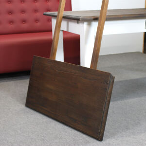 Rustikaler Massivholz Esstisch weiß 160 cm mit Ansteckplatte