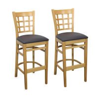 Barhocker mit Holzsitz Britania ( 2er-Set)