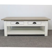 Vintage Couchtisch weiß shabby mit Schubladen