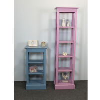 Schmales Holz Regal Rosa Shabby Chic