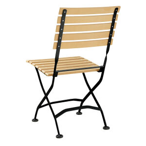 Robuster Biergartenstuhl klappbar schwarz