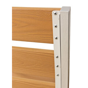 Moderner Terrassenstuhl mit Armlehne teak