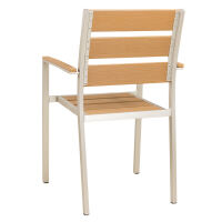 Moderner Terrassenstuhl mit Armlehne teak