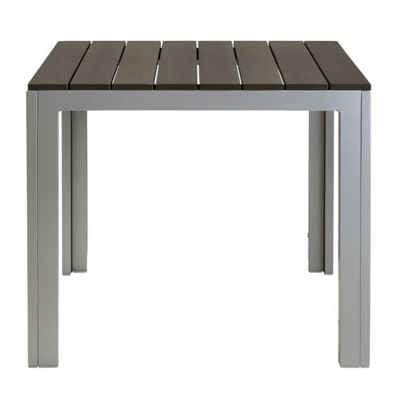 Moderner Gartentisch 80 x 80 Grau