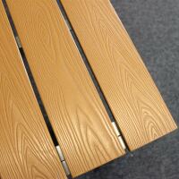 Rostfreier Outdoor Tisch Aluminium 80 x 80 Teak