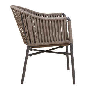 Lounge Garten Sessel inkl. Sitzkissen taupe