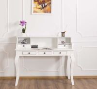 Vintage Schreibtisch Shabby weiß Holz
