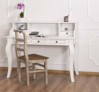 Vintage Schreibtisch Shabby weiß Holz