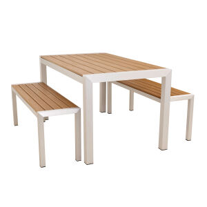 Gartenbank Aluminium Teak