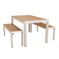 Gartenbank Aluminium Teak