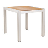 Aluminium Gartentisch Teak 80 x 80 cm