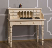 Massivholz Sekretär im Landhausstil Shabby eierschalen