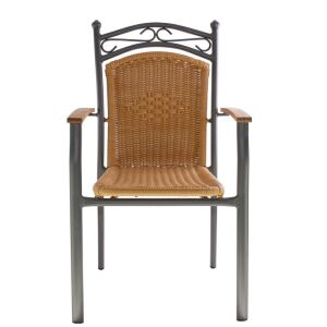 Geflochtener Terrassenstuhl mit Armlehne