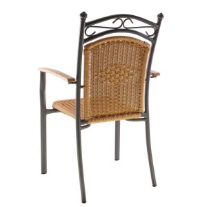 Geflochtener Terrassenstuhl mit Armlehne