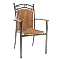 Geflochtener Terrassenstuhl mit Armlehne