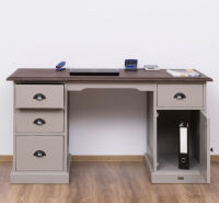Landhaus Schreibtisch mit rotbrauner Pllatte