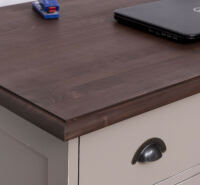 Landhaus Schreibtisch mit rotbrauner Pllatte