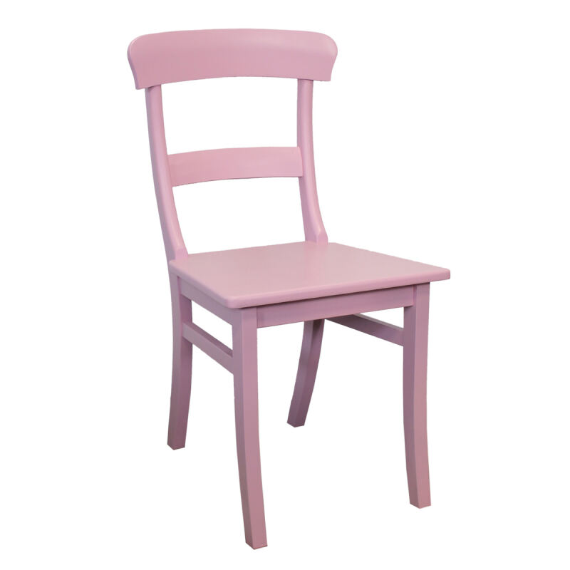 Vintage Stuhl Rosa Massivholz