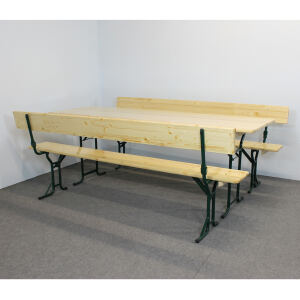 Biergartengarnitur mit Lehne Gardasee 220 cm