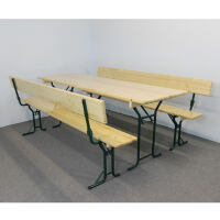 Biergartengarnitur mit Lehne Gardasee 220 cm