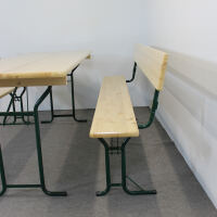 Biergartengarnitur mit Lehne Gardasee 220 cm