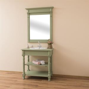 GrÃ¼ner Waschtisch mit Spiegel fÃ¼r GÃ¤ste WC Shabby Chic