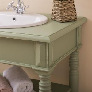 GrÃ¼ner Waschtisch mit Spiegel fÃ¼r GÃ¤ste WC Shabby Chic