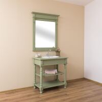 GrÃ¼ner Waschtisch mit Spiegel fÃ¼r GÃ¤ste WC Shabby Chic