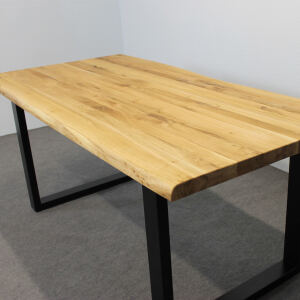 Massiver Baumkanten Esstisch Eiche geölt 180x90 cm
