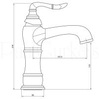 Landhaus Waschtischarmatur Bronze Einhandmischer