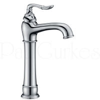 Nostalgische Badarmatur für Aufsatzwaschbecken chrom