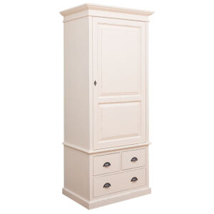 Schmaler Kleiderschrank mit 3 Schubladen Massivholz