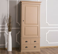 Schmaler Kleiderschrank mit 3 Schubladen Massivholz