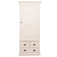 Schmaler Kleiderschrank mit 3 Schubladen Massivholz