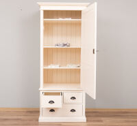 Schmaler Kleiderschrank mit 3 Schubladen Massivholz