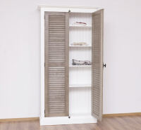 Kleiderschrank weiß im Landhausstil Massivholz