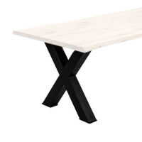 Tischgestell X Fuß pulverlackiert schwarz (Set=2...