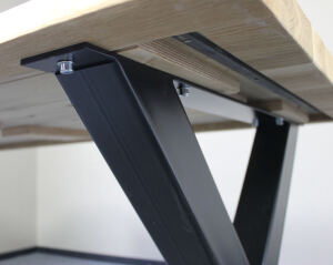 Tischgestell X Fuß pulverlackiert schwarz (Set=2 Sück)