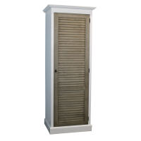 Schmaler Garderobenschrank mit Lamellentür