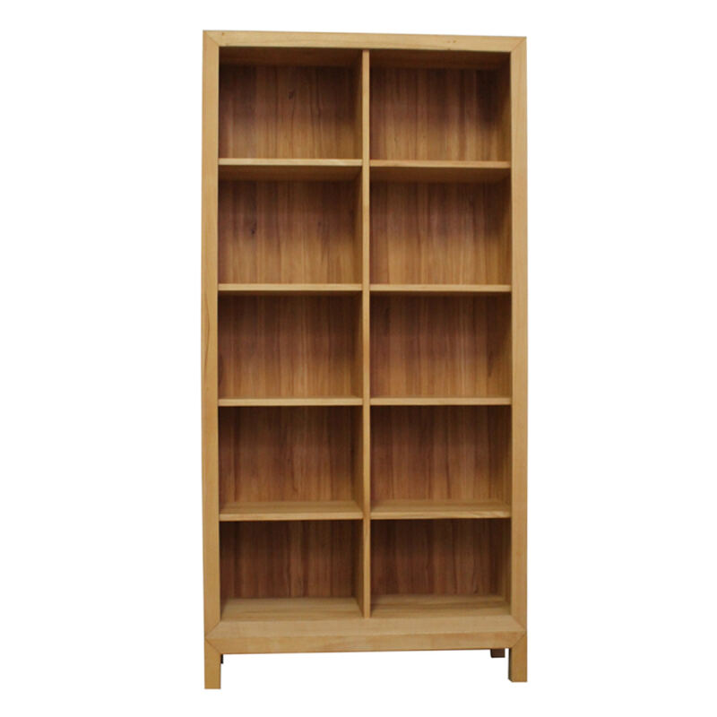 Bücherregal mit Rückwand Kernbuche massiv