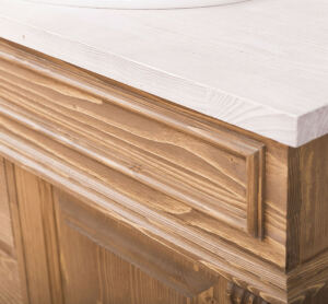 Landhausstil Waschtisch mit Spiegel, inkl. Becken