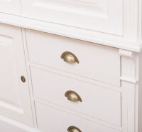 Shabby Chic Landhaus-Kleiderschrank altweiß