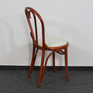 Vintage Esszimmerstuhl mit Echtleder weiÃŸ