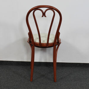 Vintage Esszimmerstuhl mit Echtleder weiÃŸ