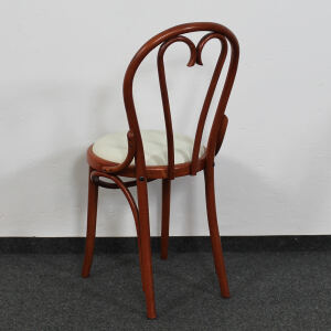 Vintage Esszimmerstuhl mit Echtleder weiÃŸ